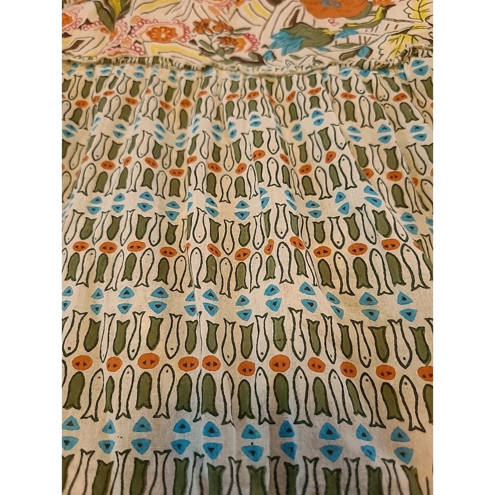 India‎ Boutique Dress One Size Multicolor Elastic Stretchy Top 70's Vibes - Picture 4 of 9